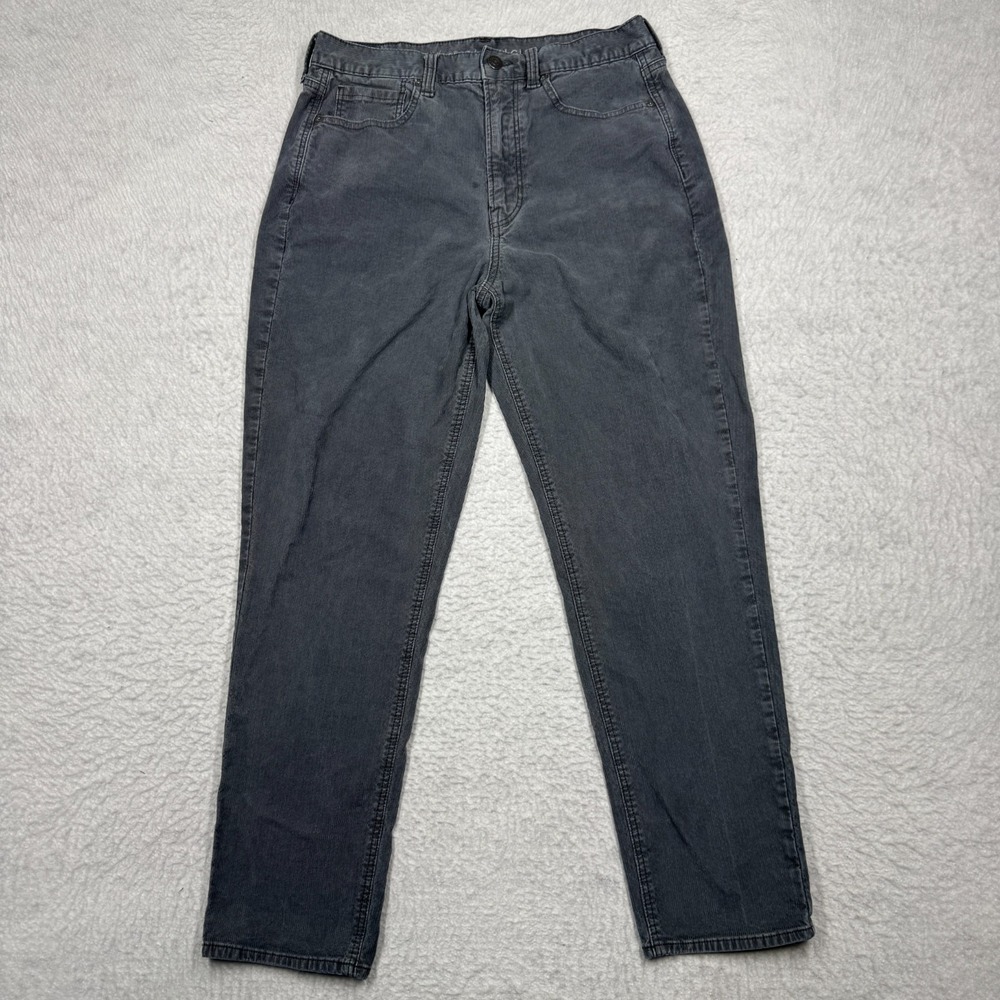 American Eagle Corduroy Mom Jean Pants Gray Stretch Women's Size 6 (29x27)